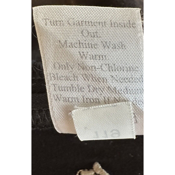 Coldwater Creek Capri Pants Women Size 10 Petite Black Zebra Embroidered - Picture 15 of 16